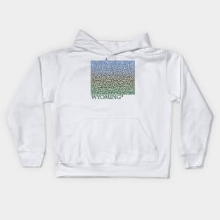 State of Wyoming Colorful Maze Kids Hoodie